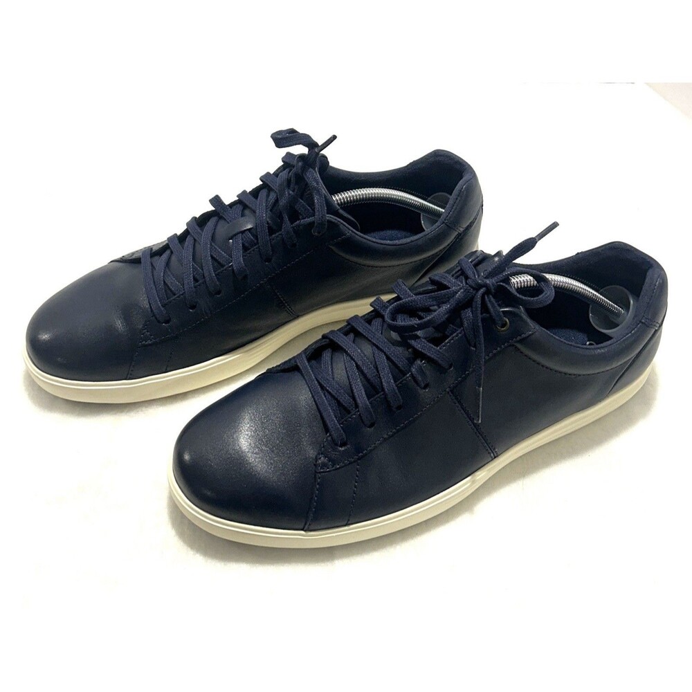 Cole Haan Mens Reagan Grand Os Sneakers Shoe Navy Blue Leather C32502 Size 12 M